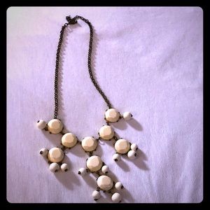 Cream colored Chandelier  necklace